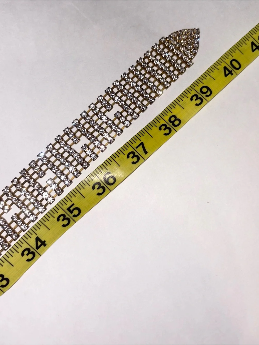 Gold style Rhinestone belt sparkle party 40”